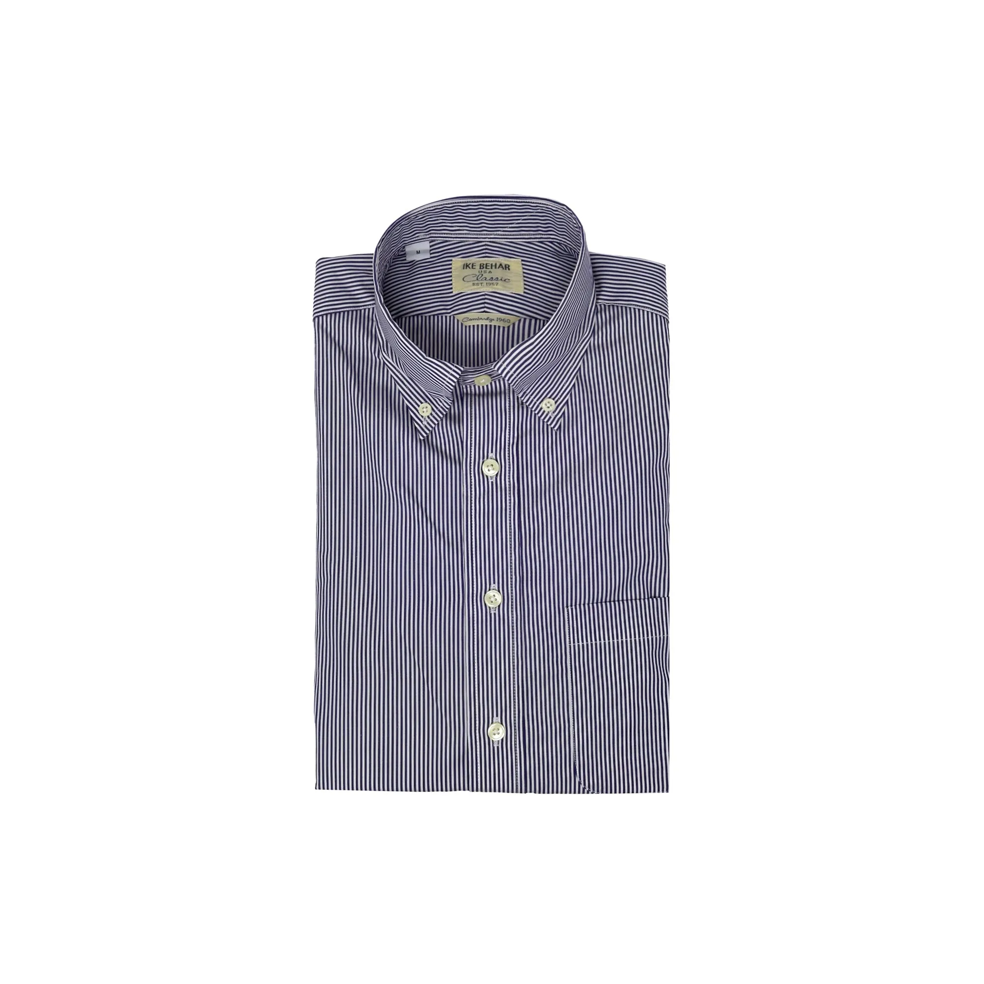 Navy Stripe Button-Down Shirt sold by Ike Behar
