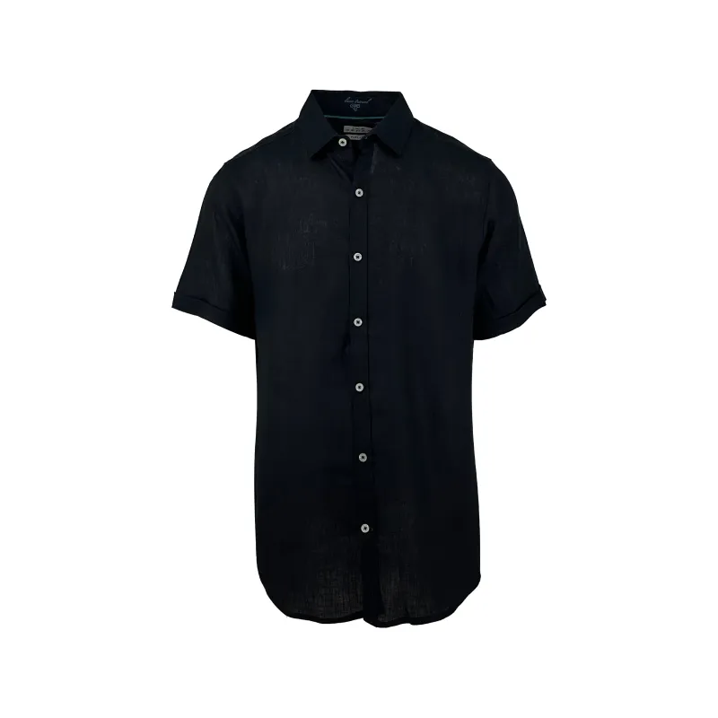 Coal Pure Linen Short Sleeve Shirt sold by Ike Behar