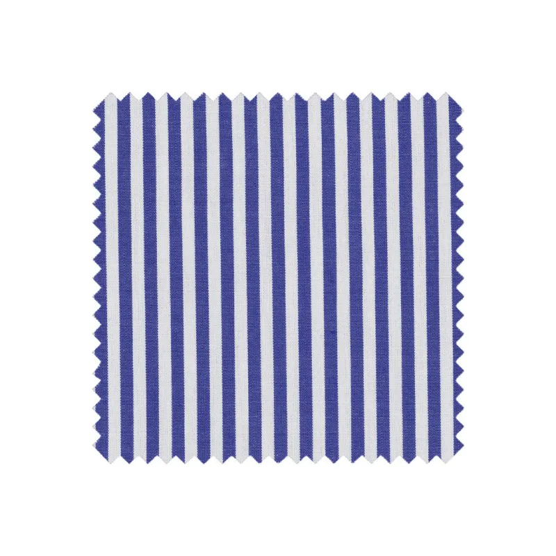 Royal Blue Bengal Stripe Made to Measure Shirt sold by Ike Behar
