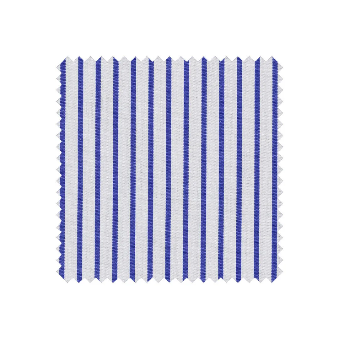 Medium Blue Bengal Stripe Made to Measure Shirt sold by Ike Behar