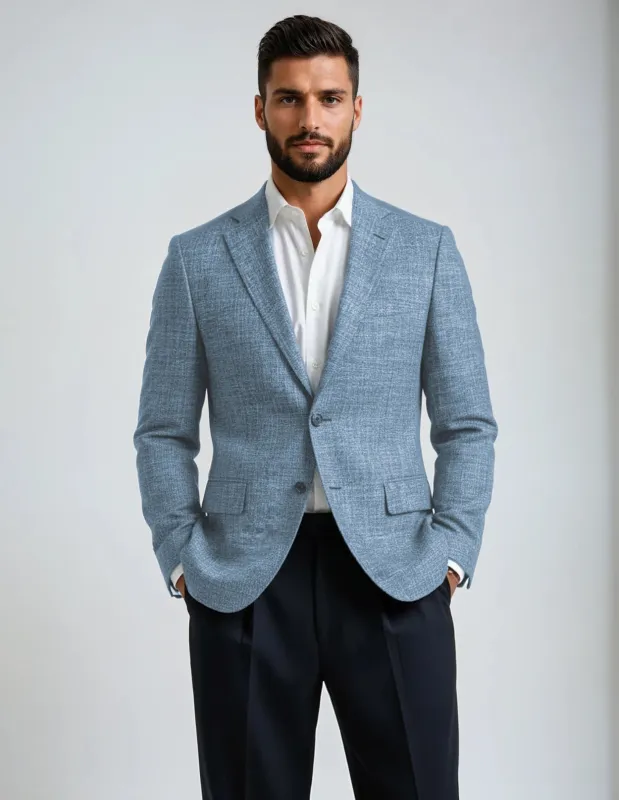Blue Textured Weave Sport Coat sold by Ike Behar