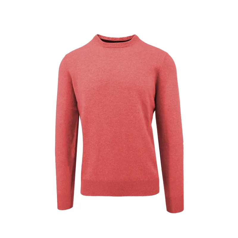 Coral Crewneck Cashmere Sweater sold by Ike Behar