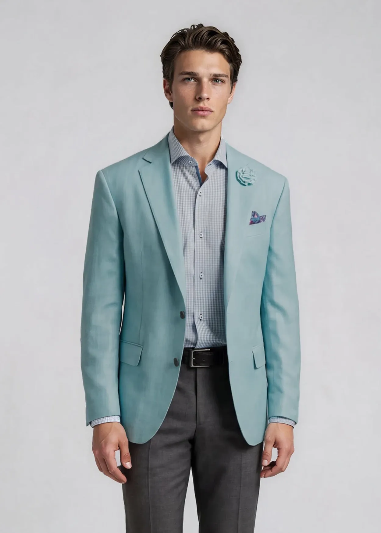 Teal Chevron Loro Piana Sport Coat sold by Ike Behar