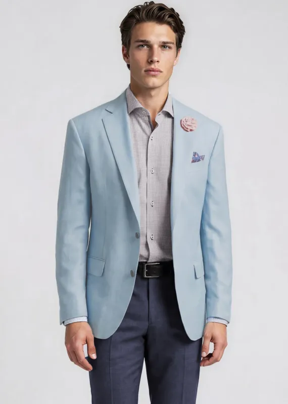 Sky Chevron Loro Piana Sport Coat made by Ike Behar
