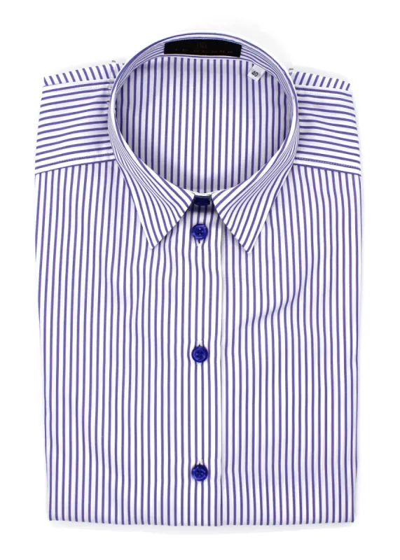 Lavender Stripe Ladies Shirt sold by Ike Behar
