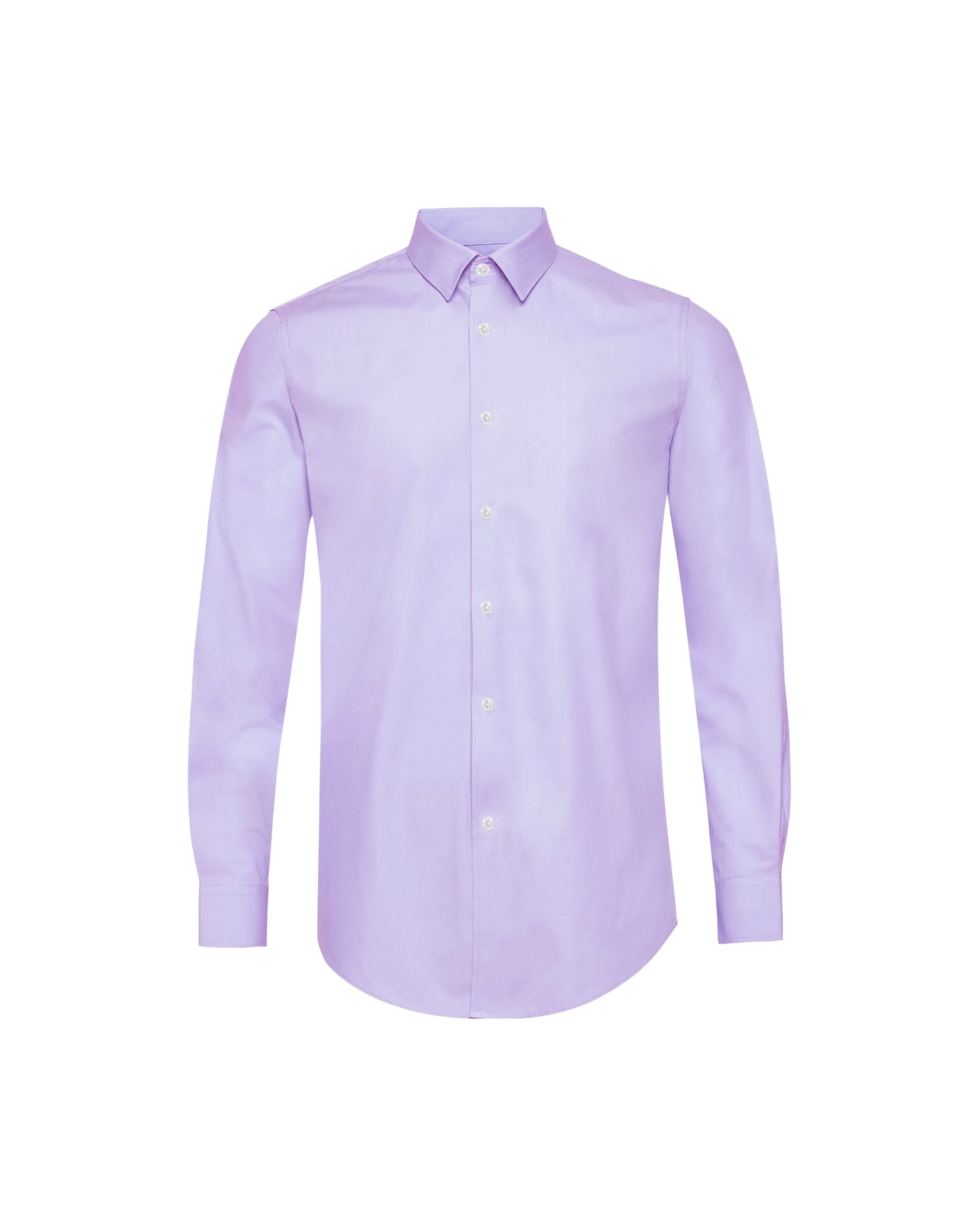 Lavender Twill Natural Stretch Cotton Dress Shirt sold by Ike Behar