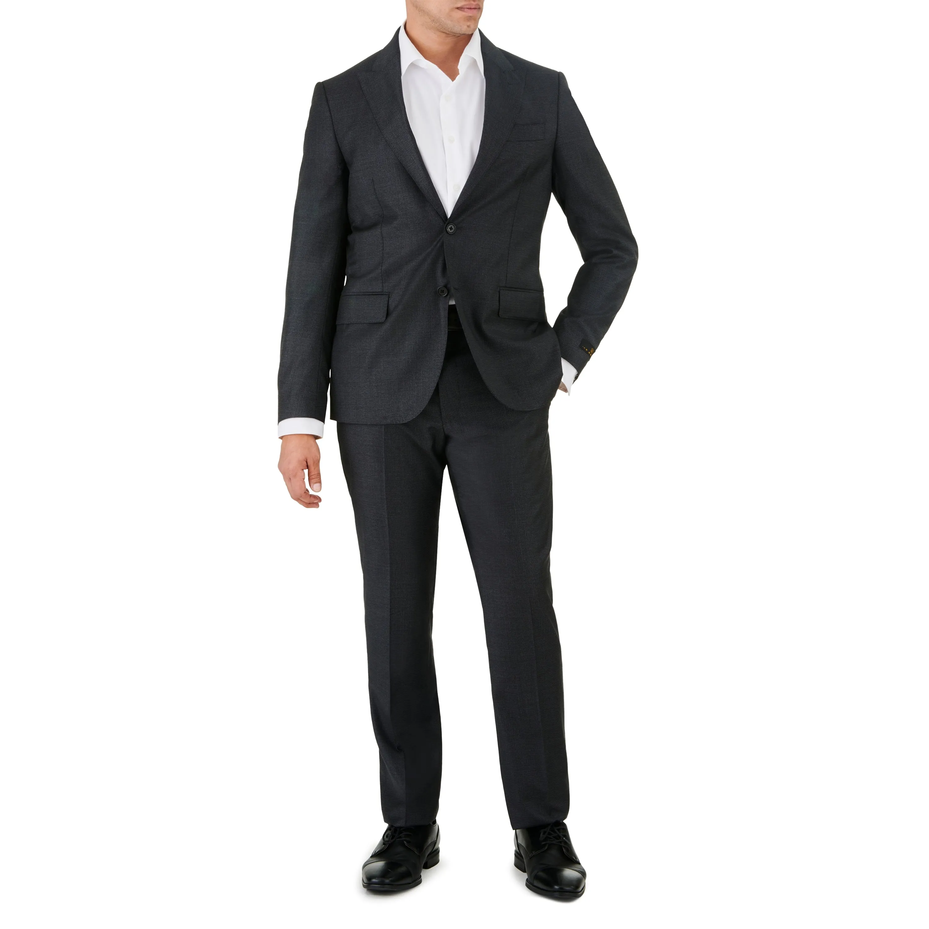 Charcoal Textured Suit sold by Ike Behar product image thumbnail 5