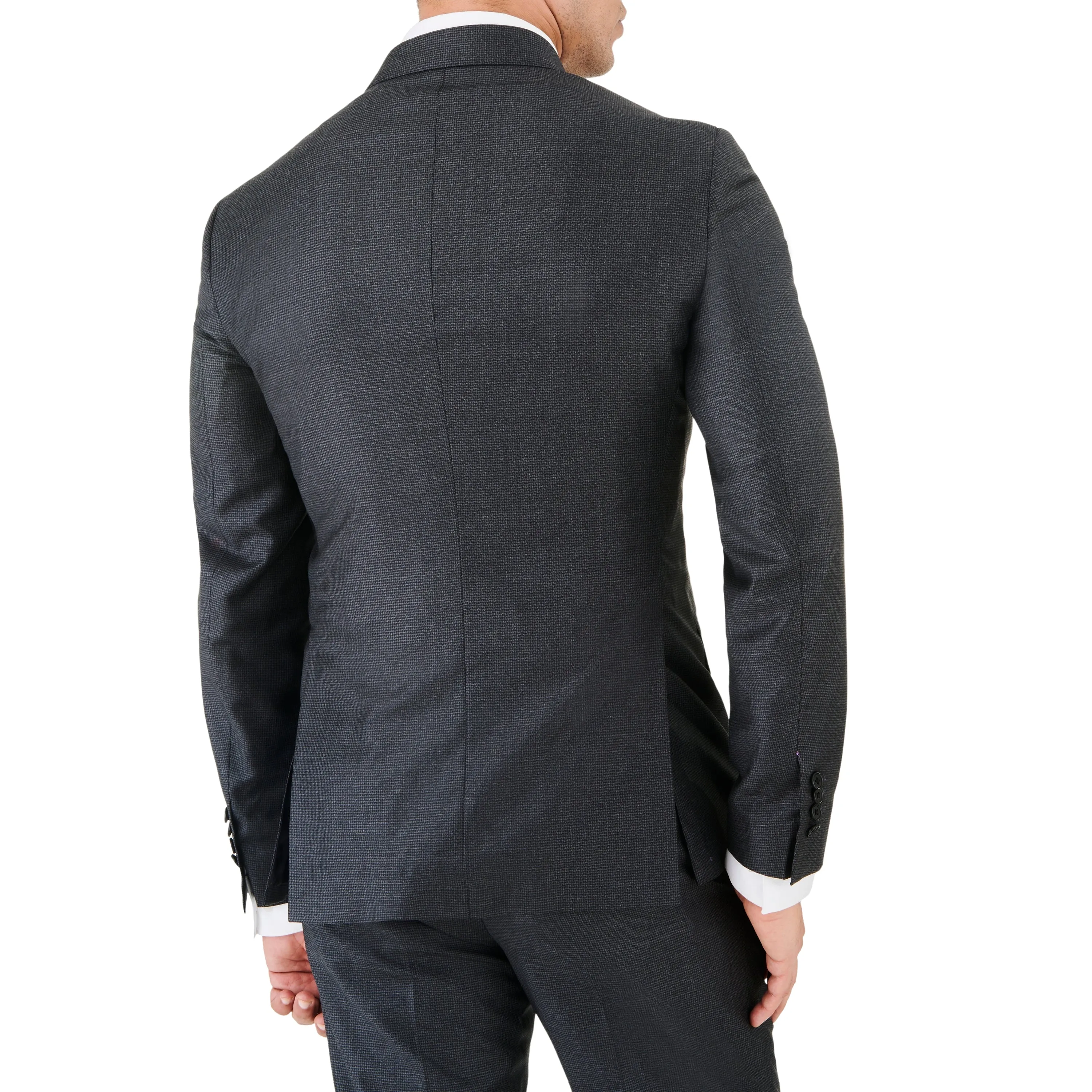 Charcoal Textured Suit sold by Ike Behar product image thumbnail 4