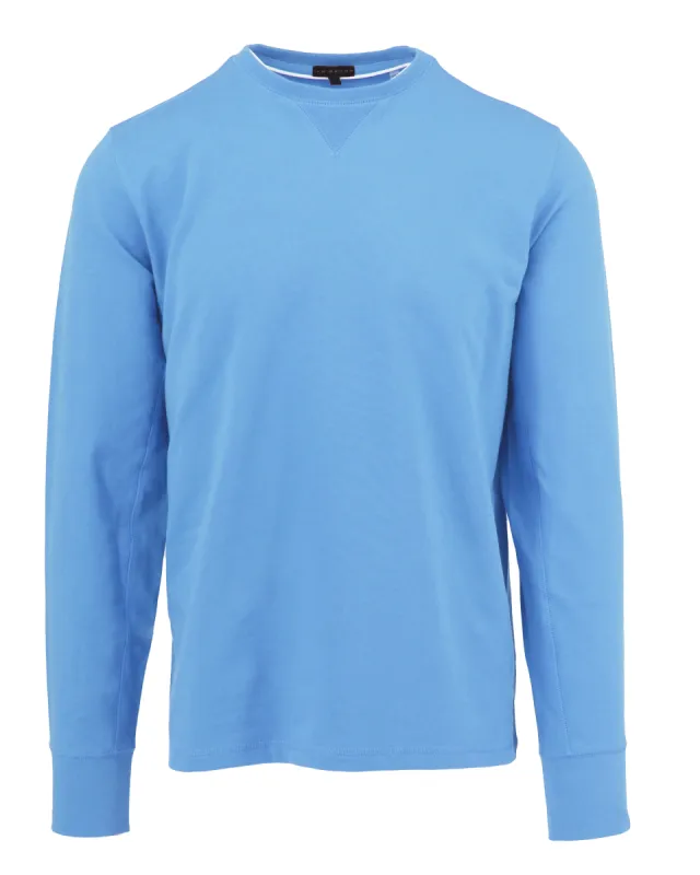 Stretch Pima Sky Crew Neck Sweatshirt sold by Ike Behar