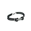 Black Rope w/ SIlver Cuff Bracelet sold by Ike Behar