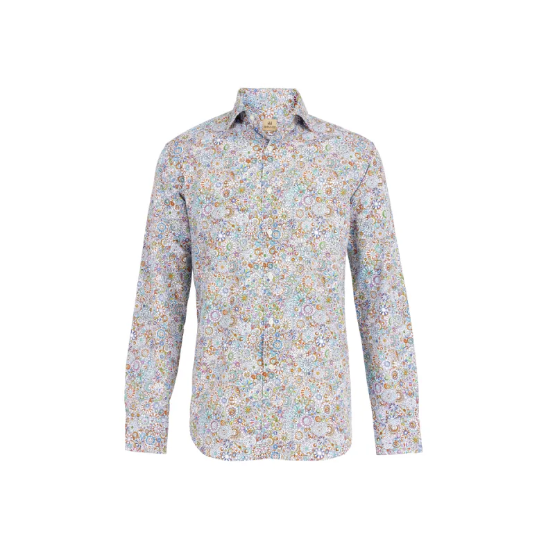 Hanava '32 Multi-Color Pinwheel Print Sport Shirt sold by Ike Behar