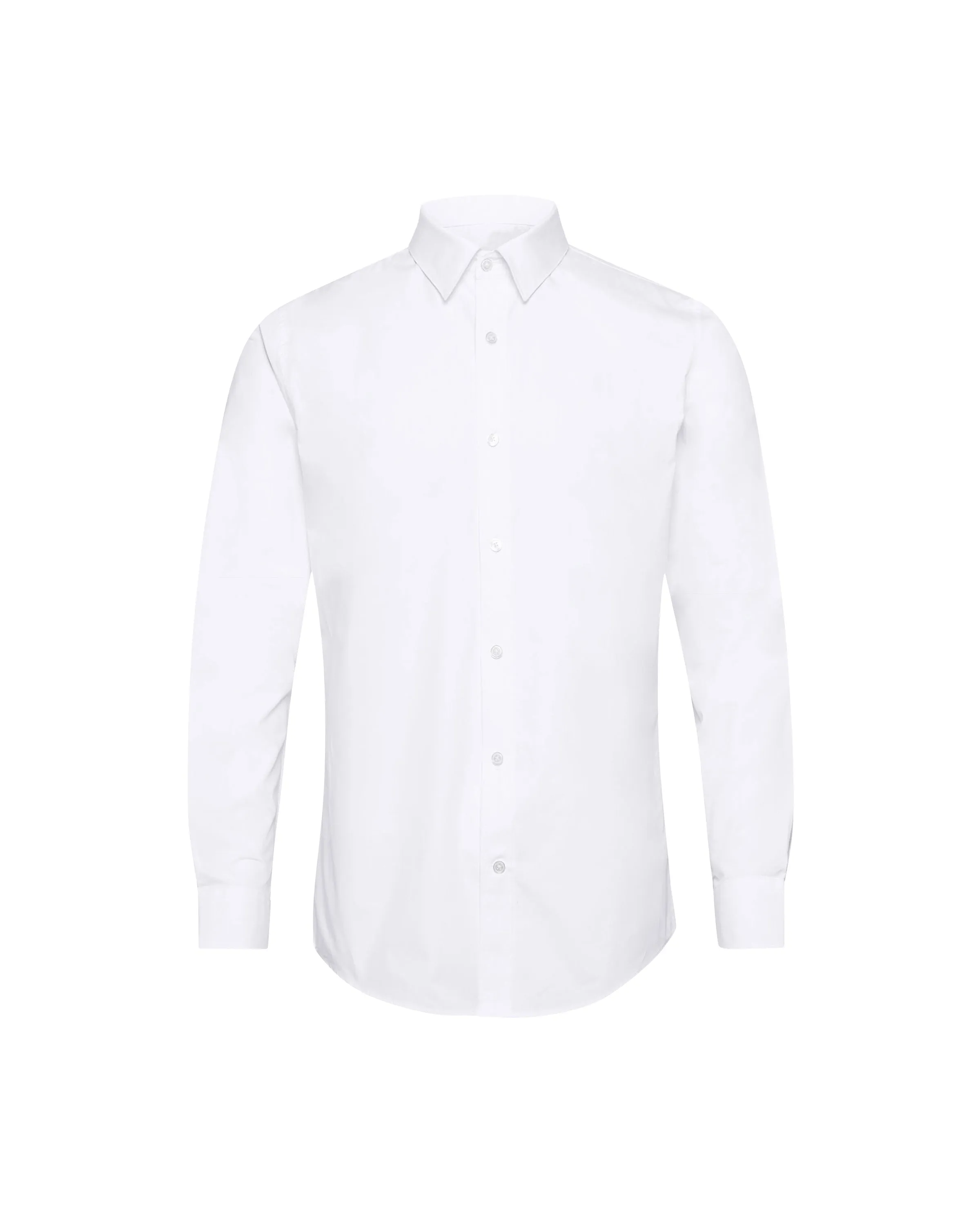 White Twill Natural Stretch Cotton French Cuff Dress Shirt sold by Ike Behar
