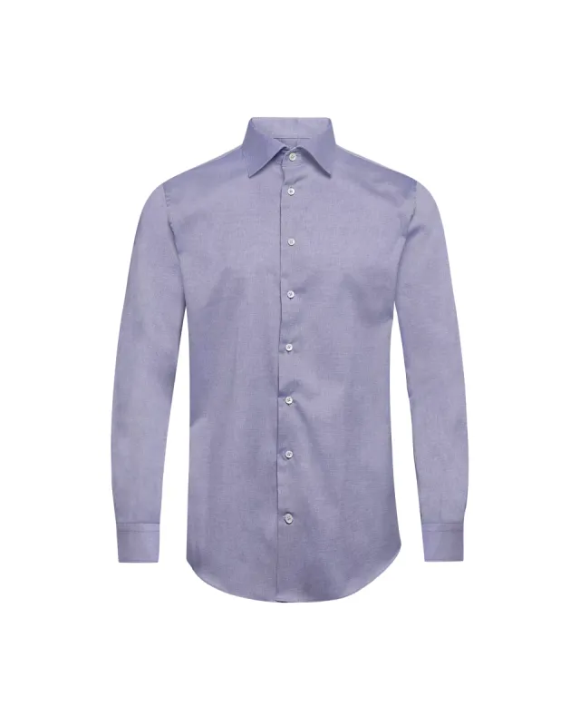 Charcoal Twill Natural Stretch Cotton Dress Shirt sold by Ike Behar