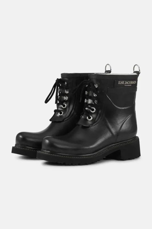 Short Rubber Boots - Black Black sold by Ilse Jacobsen