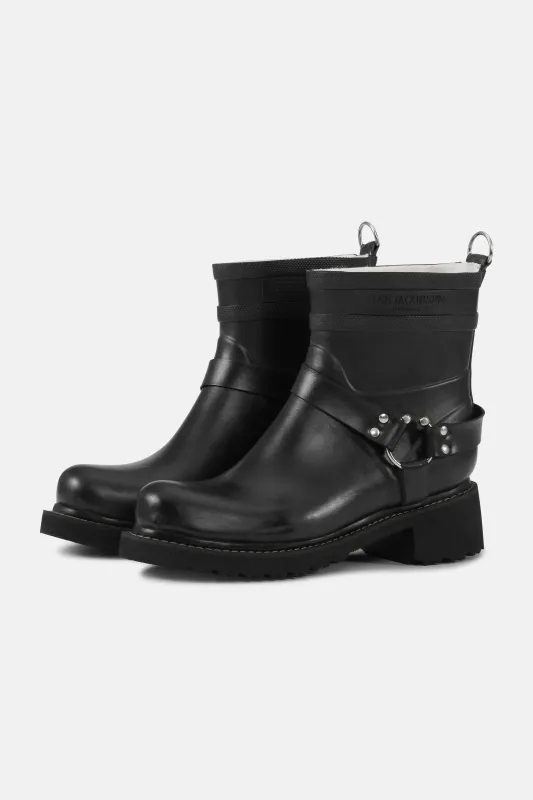 Short Biker Rubber Boots - Black Black sold by Ilse Jacobsen