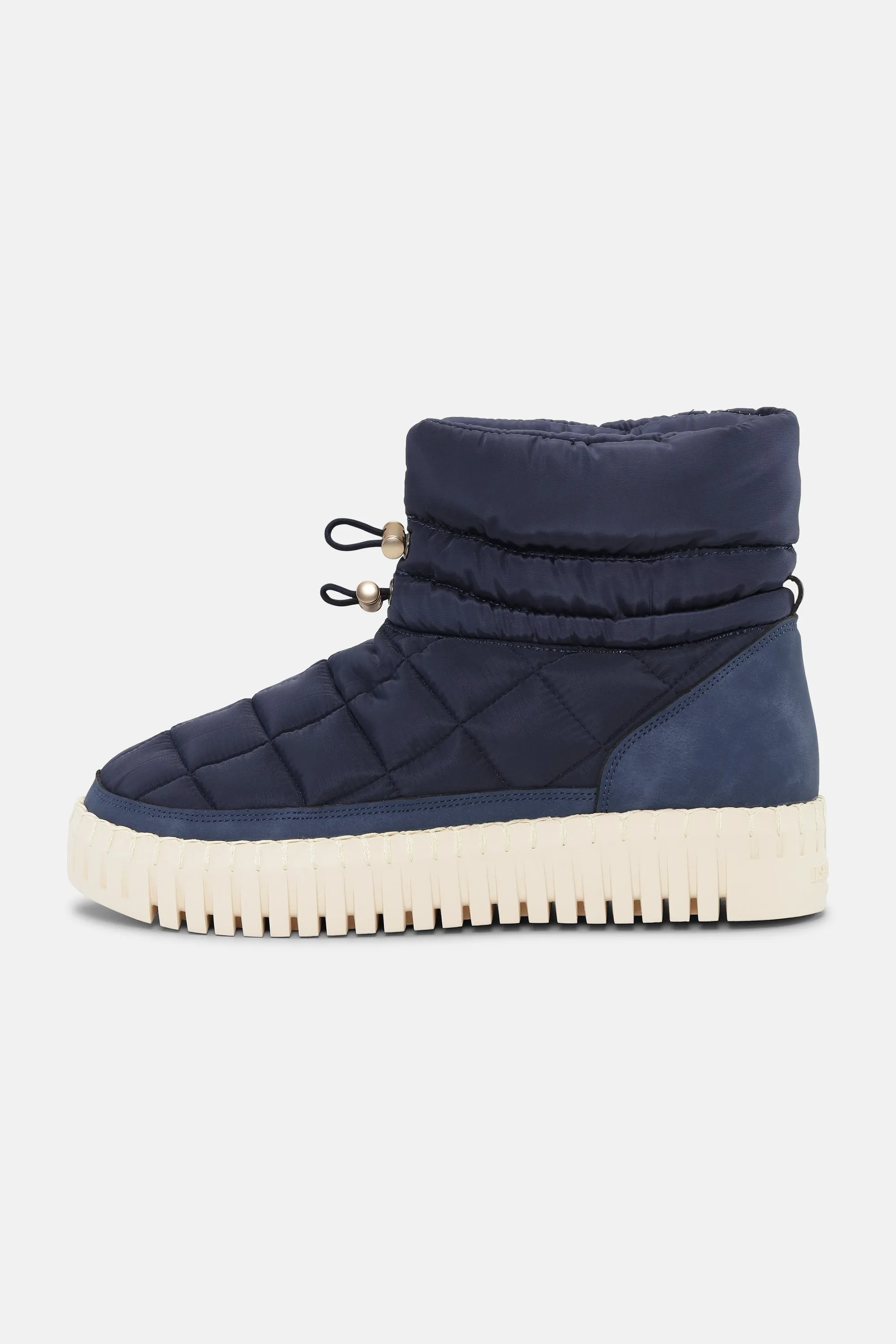 Tulip Padded Winter Boot - Dark Indigo Pearled Ivory sold by Ilse Jacobsen