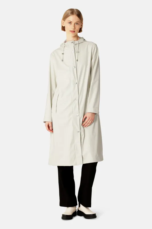 Long Rain Jacket - Milk Creme sold by Ilse Jacobsen