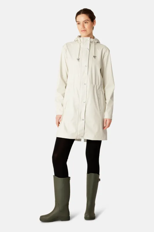 Long Parka Rain Jacket - Milk Creme sold by Ilse Jacobsen