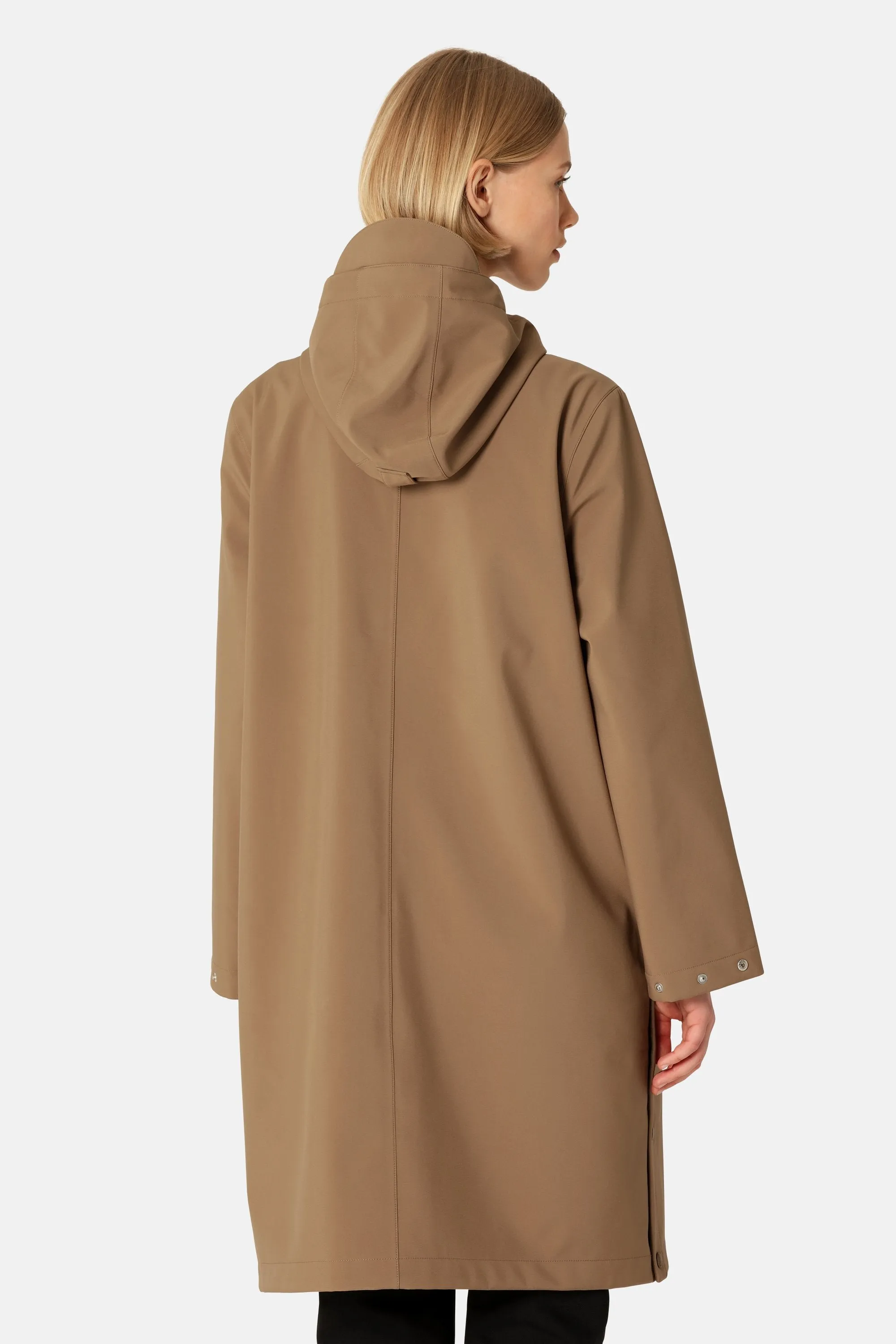 Long Softshell Raincoat - Mocca sold by Ilse Jacobsen product image thumbnail 3