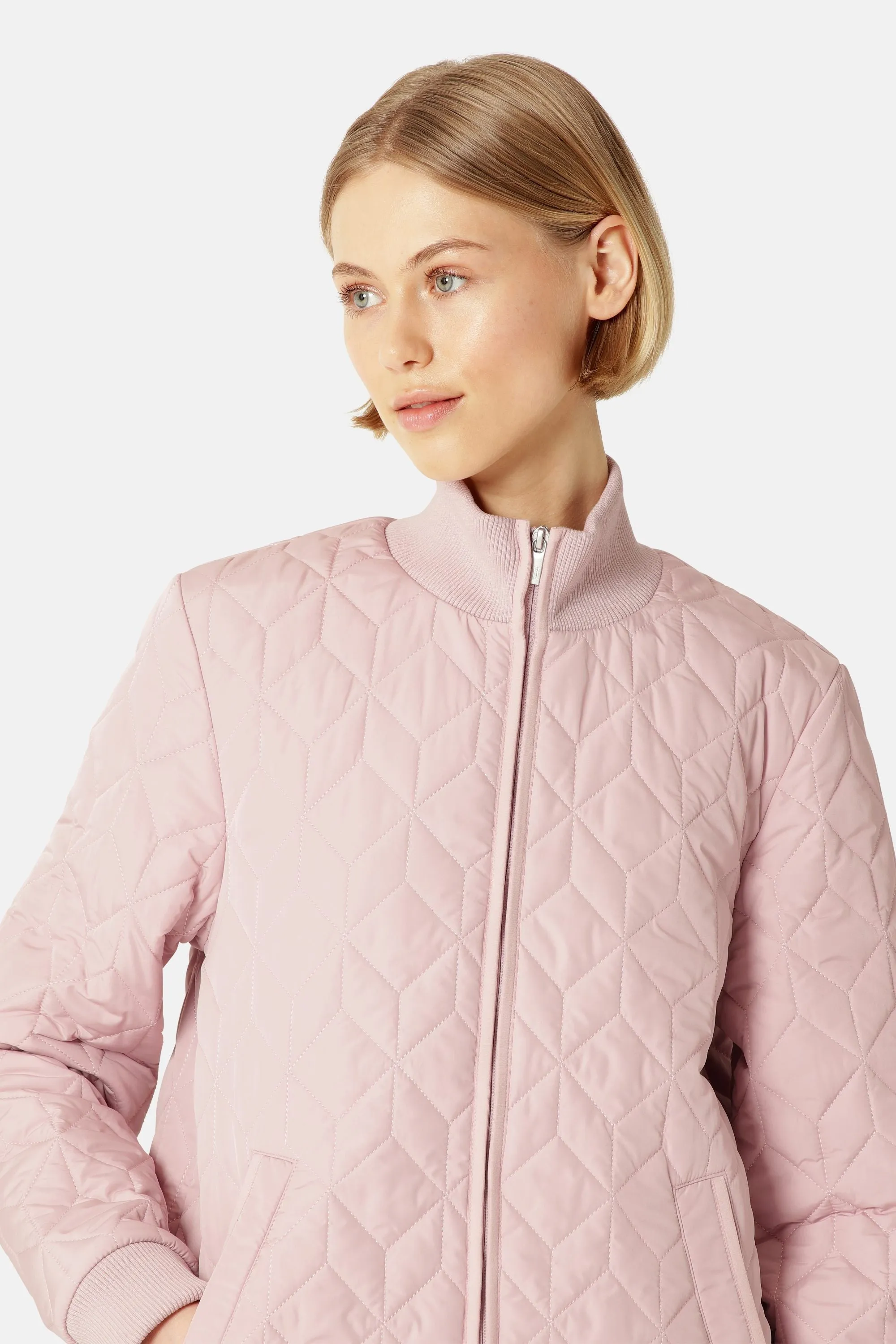 Long Padded Quilt Jacket - Burnished Lilac sold by Ilse Jacobsen product image thumbnail 4