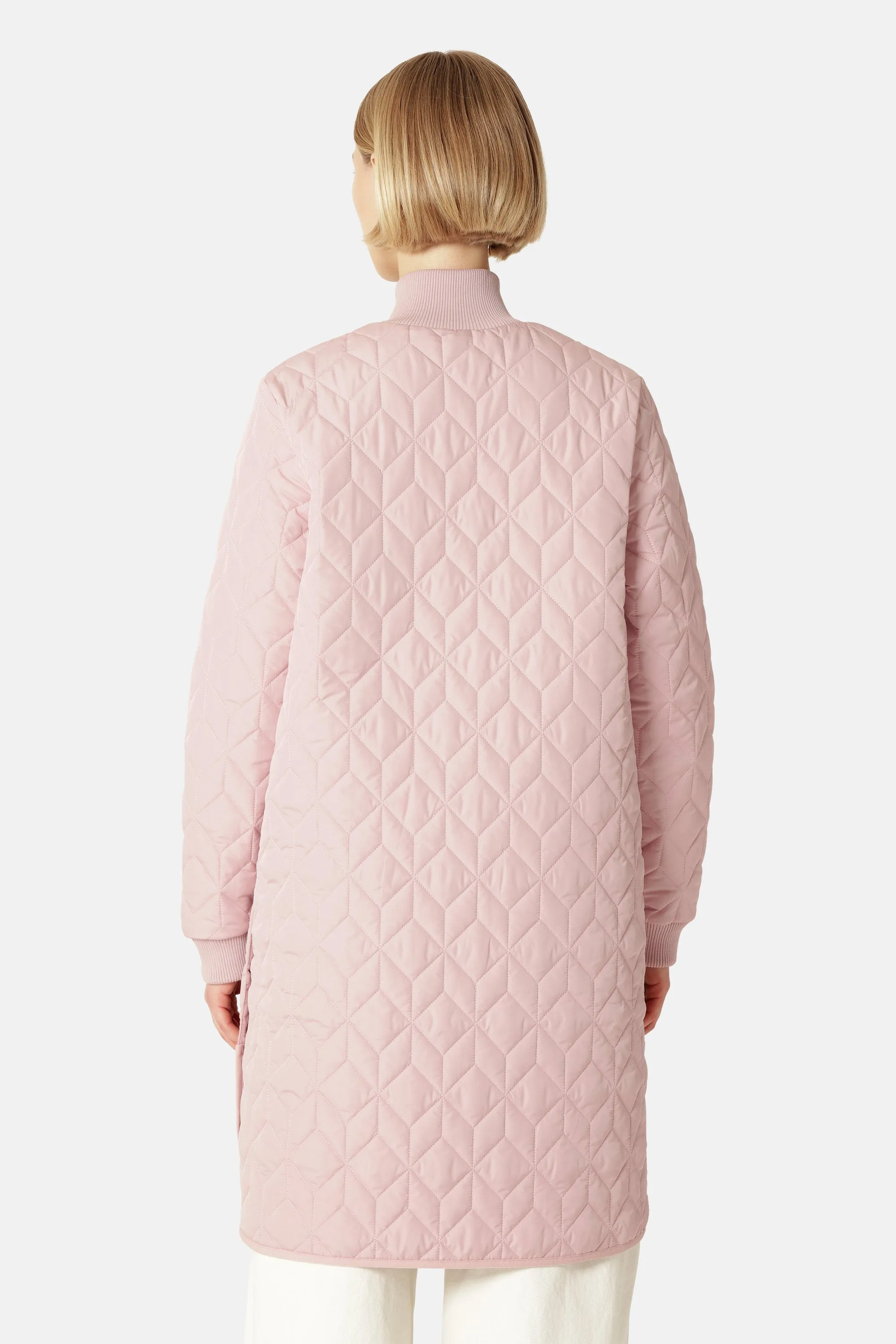 Long Padded Quilt Jacket - Burnished Lilac sold by Ilse Jacobsen product image thumbnail 3