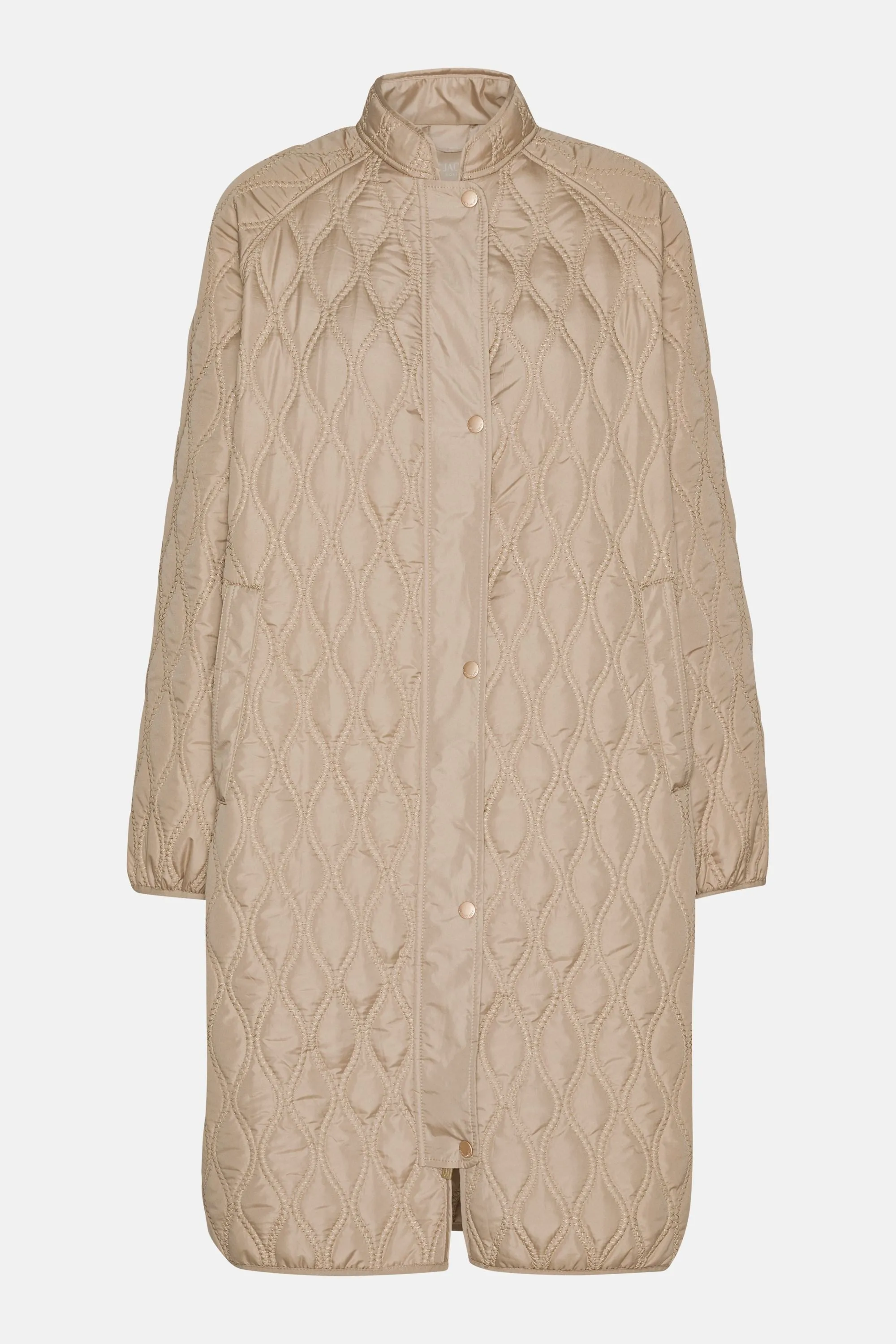 Long Quilt Jacket - Wheat sold by Ilse Jacobsen product image thumbnail 5