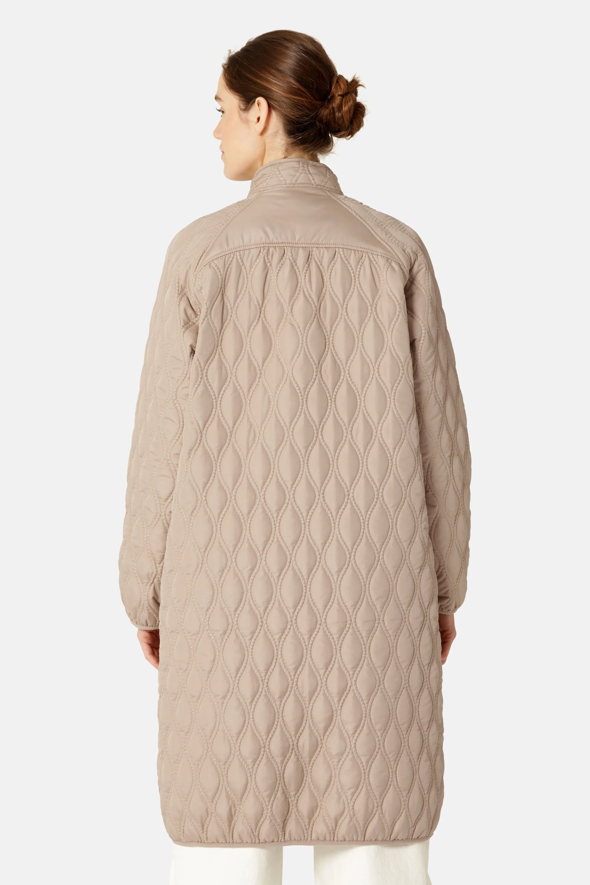 Long Quilt Jacket - Wheat sold by Ilse Jacobsen product image thumbnail 3