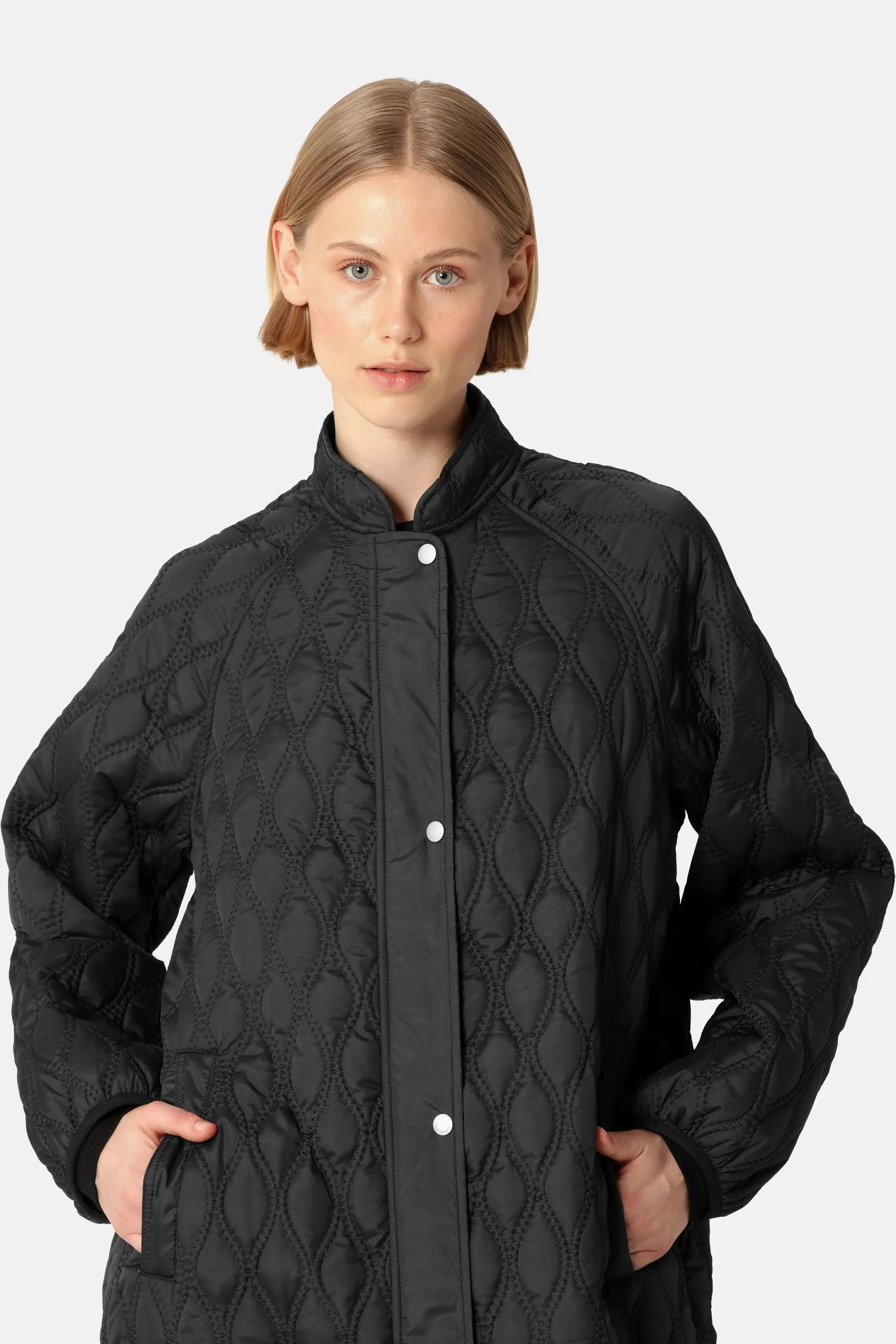 Long Quilt Jacket - Black sold by Ilse Jacobsen product image thumbnail 4