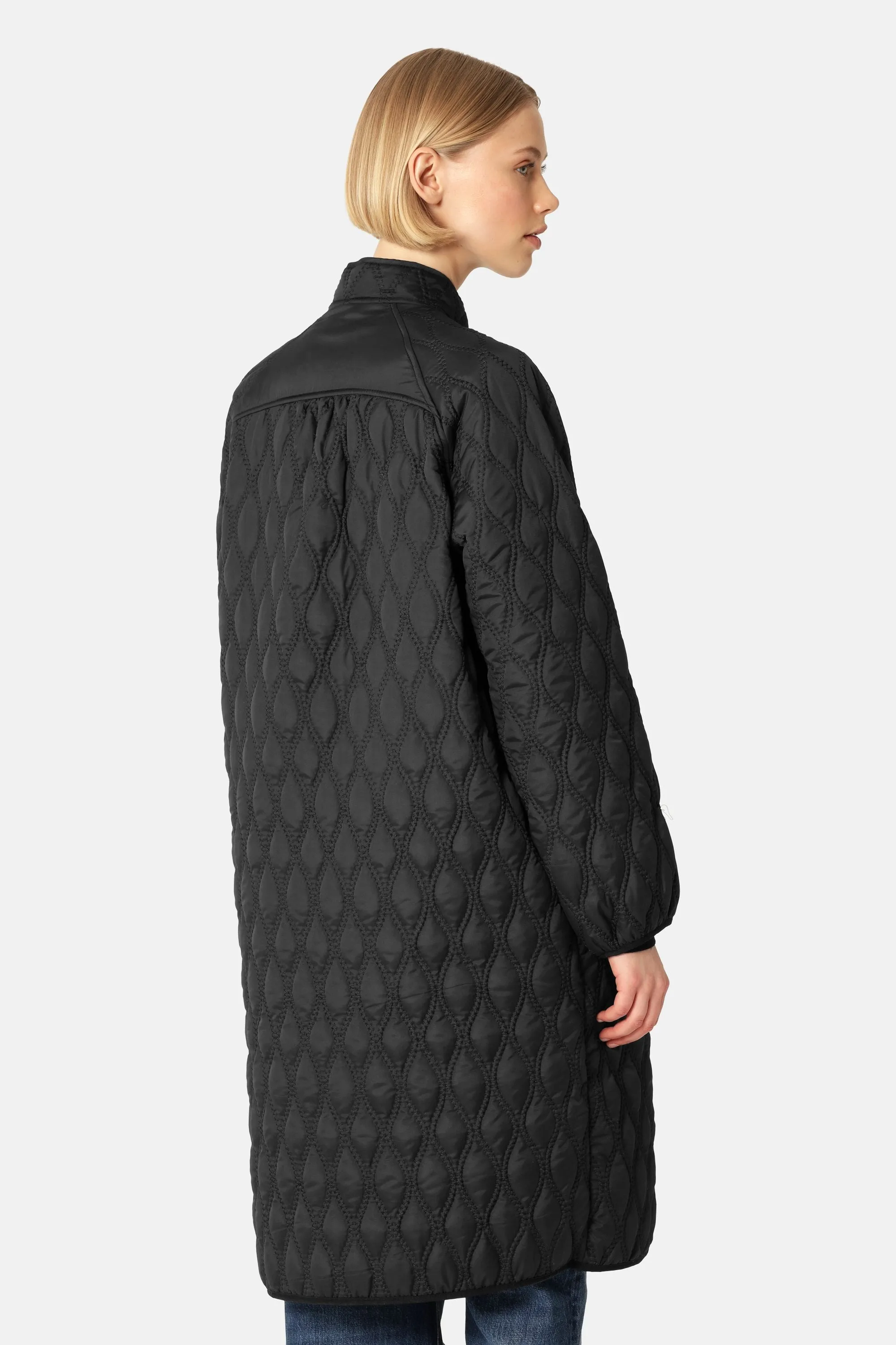 Long Quilt Jacket - Black sold by Ilse Jacobsen product image thumbnail 3