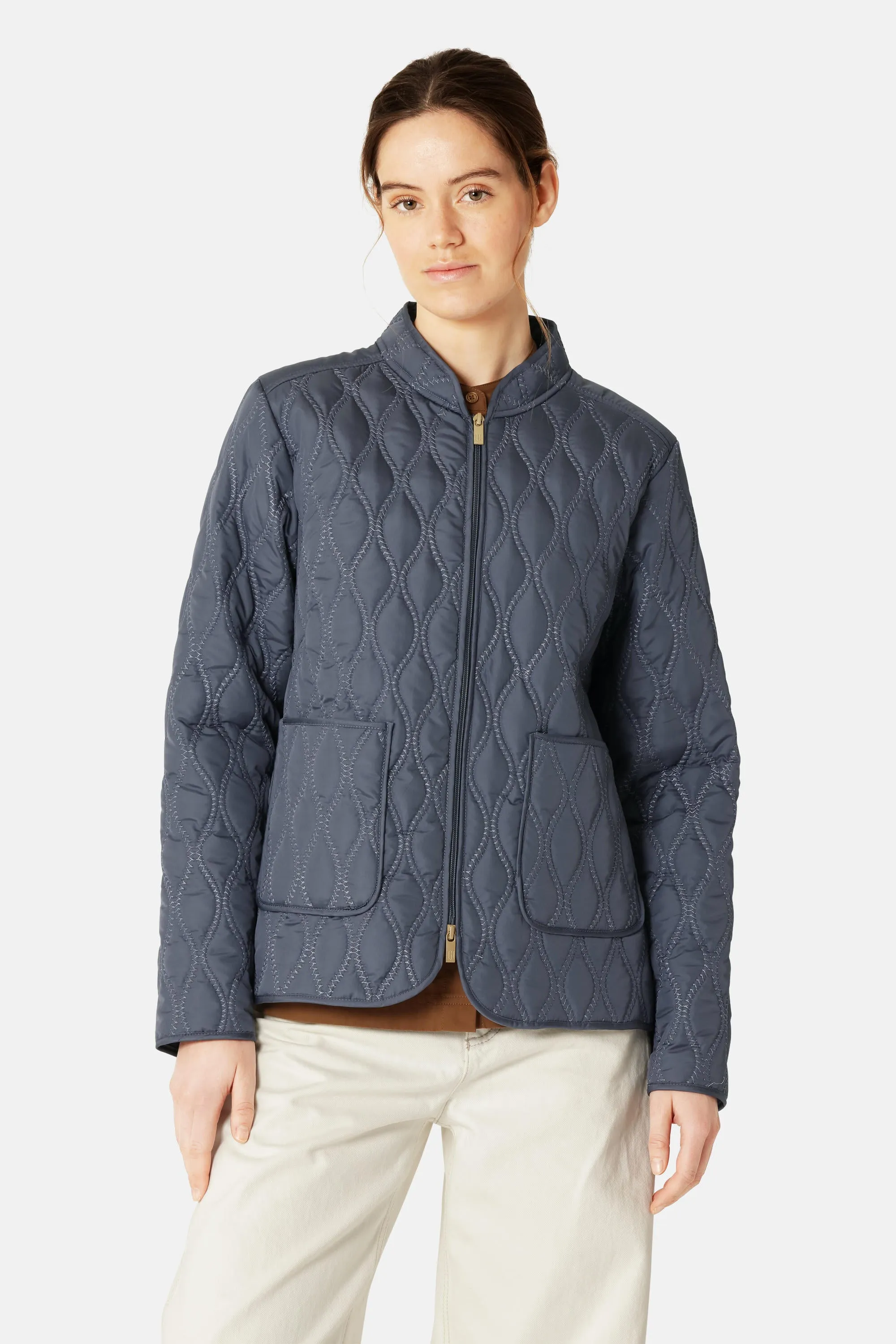 Short Quilt Jacket - Ombre Blue sold by Ilse Jacobsen product image thumbnail 2