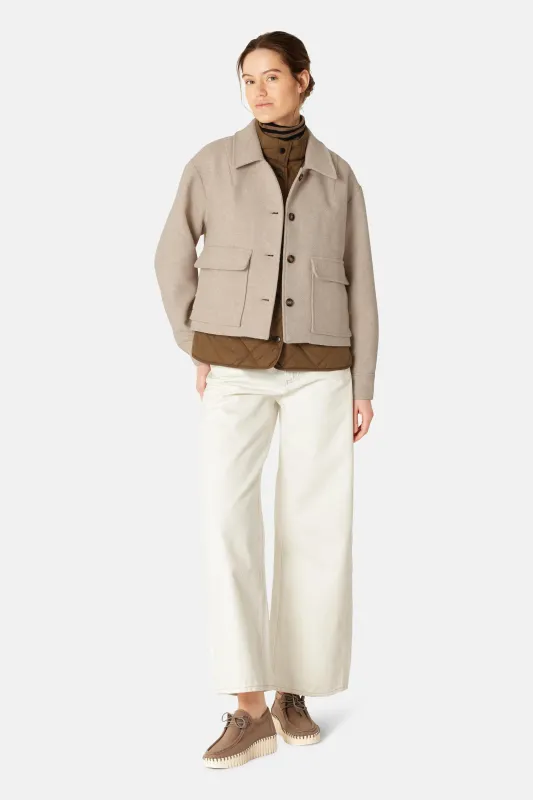 Short Buttoned Jacket - Wheat sold by Ilse Jacobsen