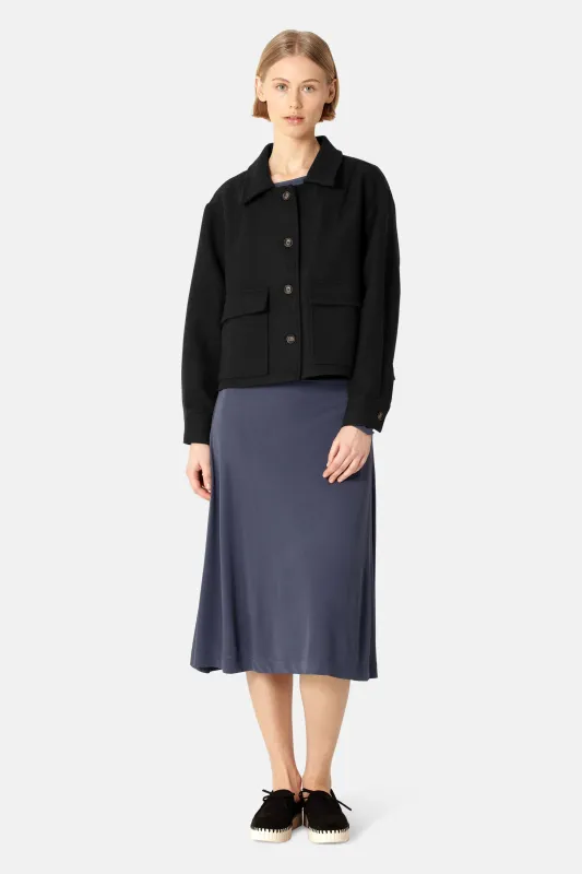 Short Buttoned Jacket - Black sold by Ilse Jacobsen