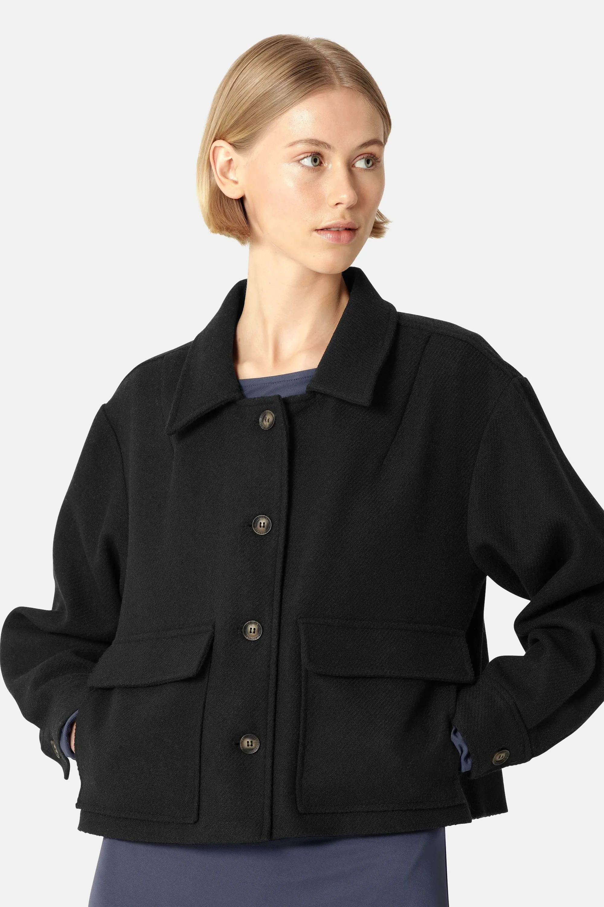 Short Buttoned Jacket - Black sold by Ilse Jacobsen product image thumbnail 4