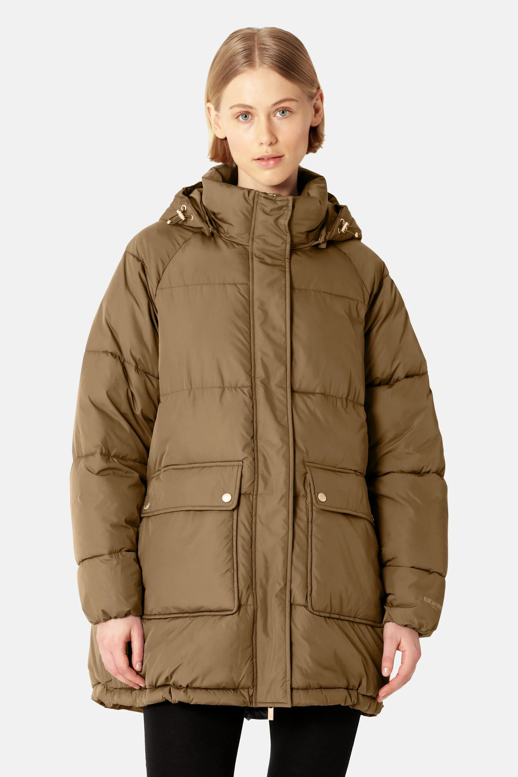 Oversized Padded Coat - Mocca sold by Ilse Jacobsen product image thumbnail 2