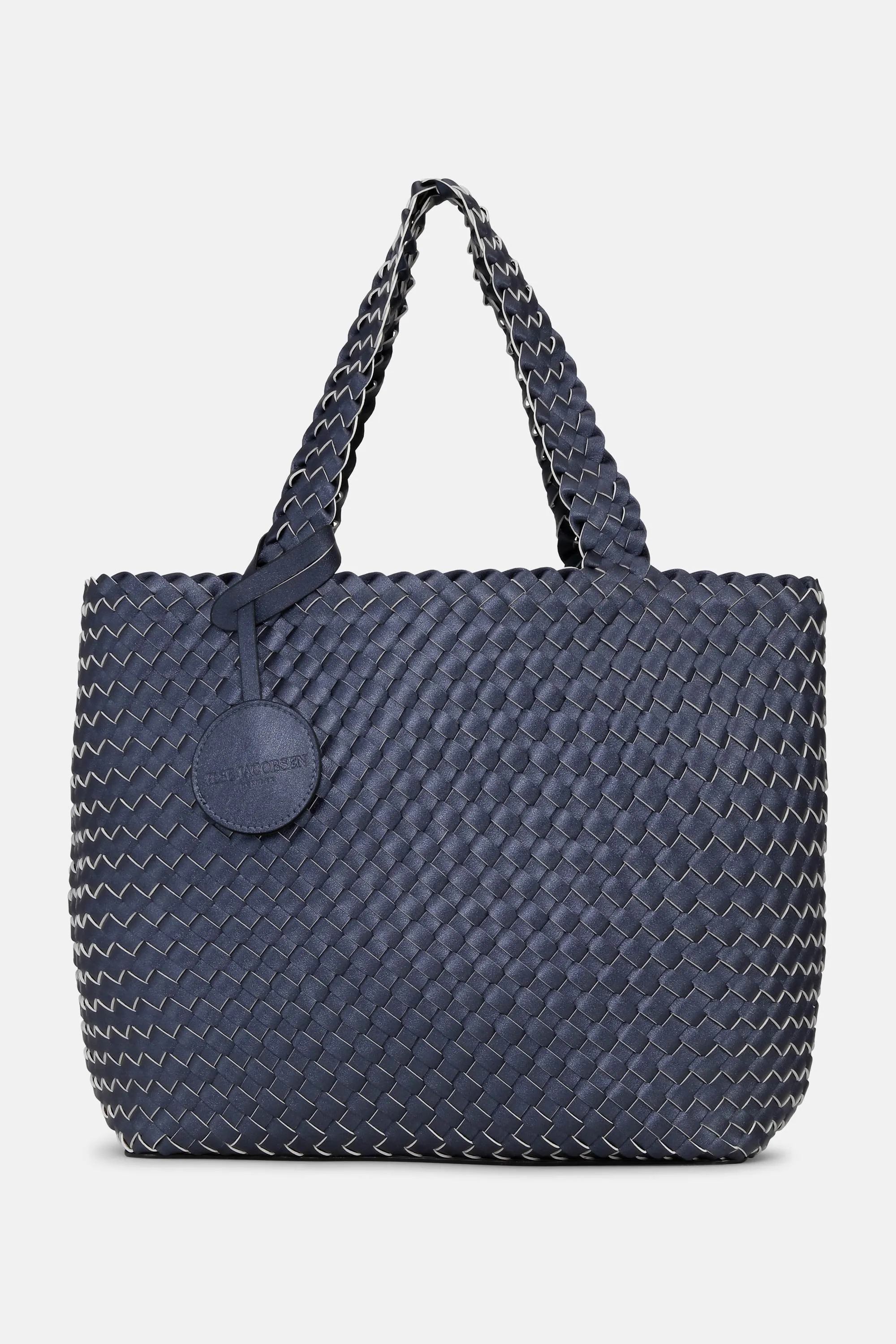 Houndstooth Braided Shopper - Ombre Blue light Sand sold by Ilse Jacobsen product image thumbnail 3