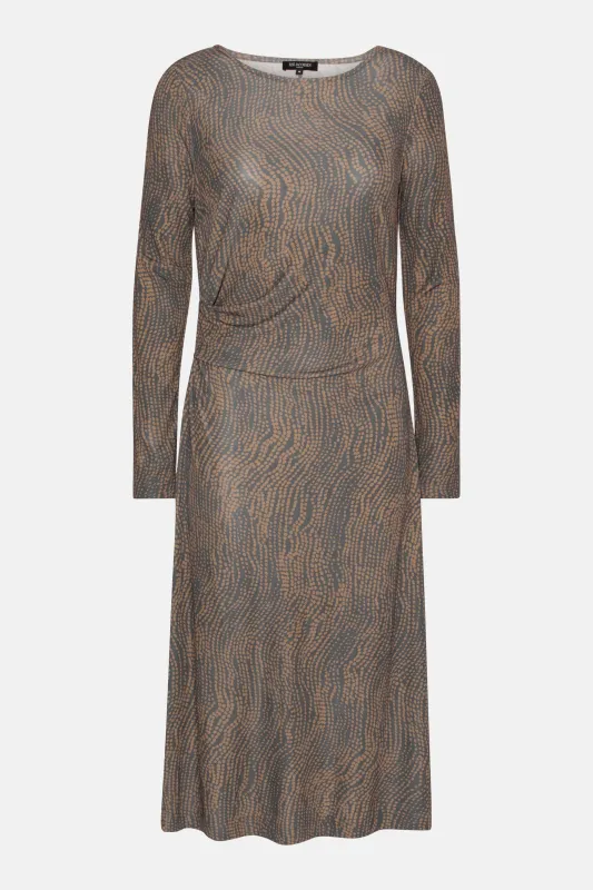 Dress With pleats - Beige Dotted sold by Ilse Jacobsen