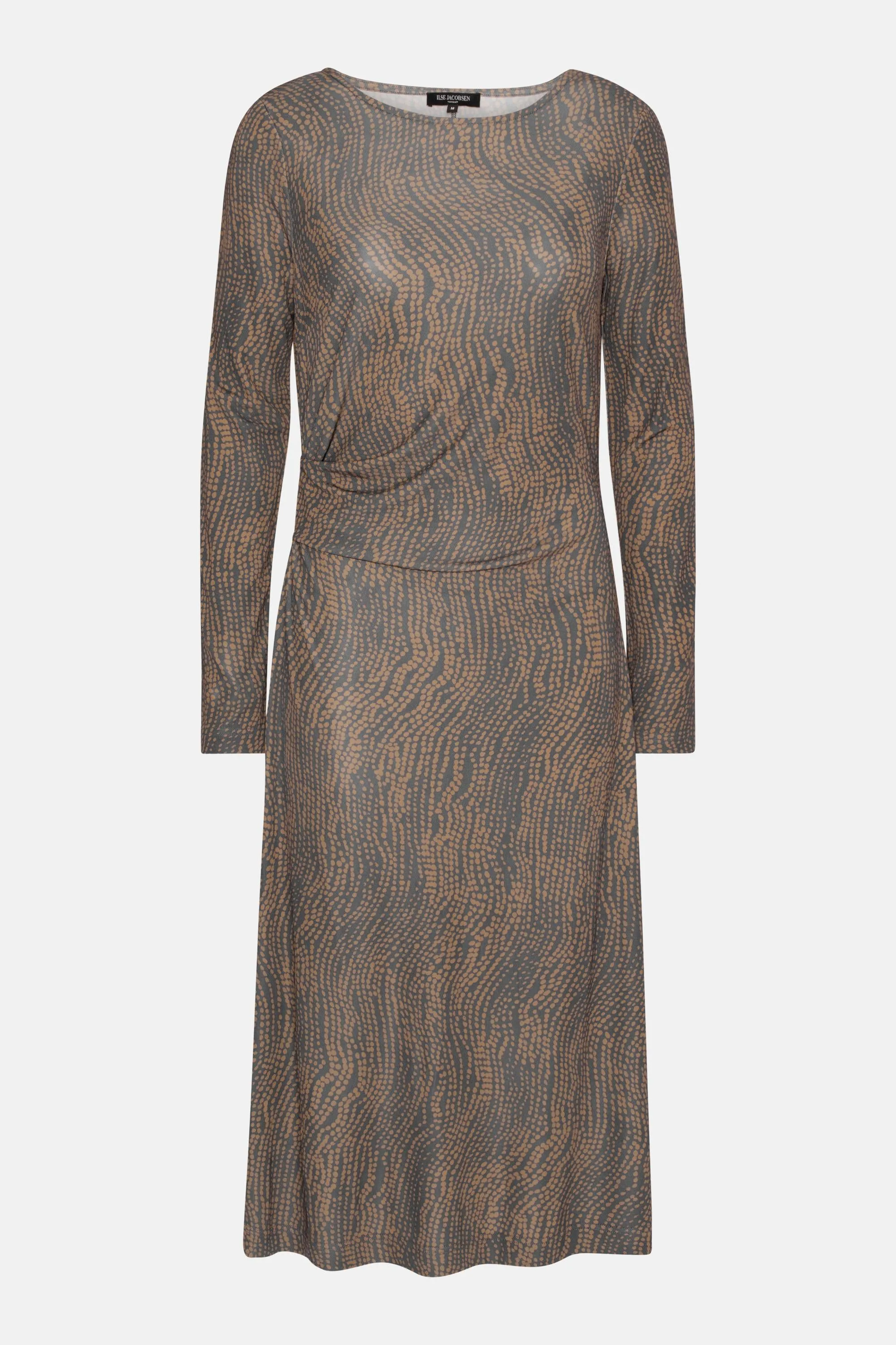 Dress With pleats - Beige Dotted sold by Ilse Jacobsen