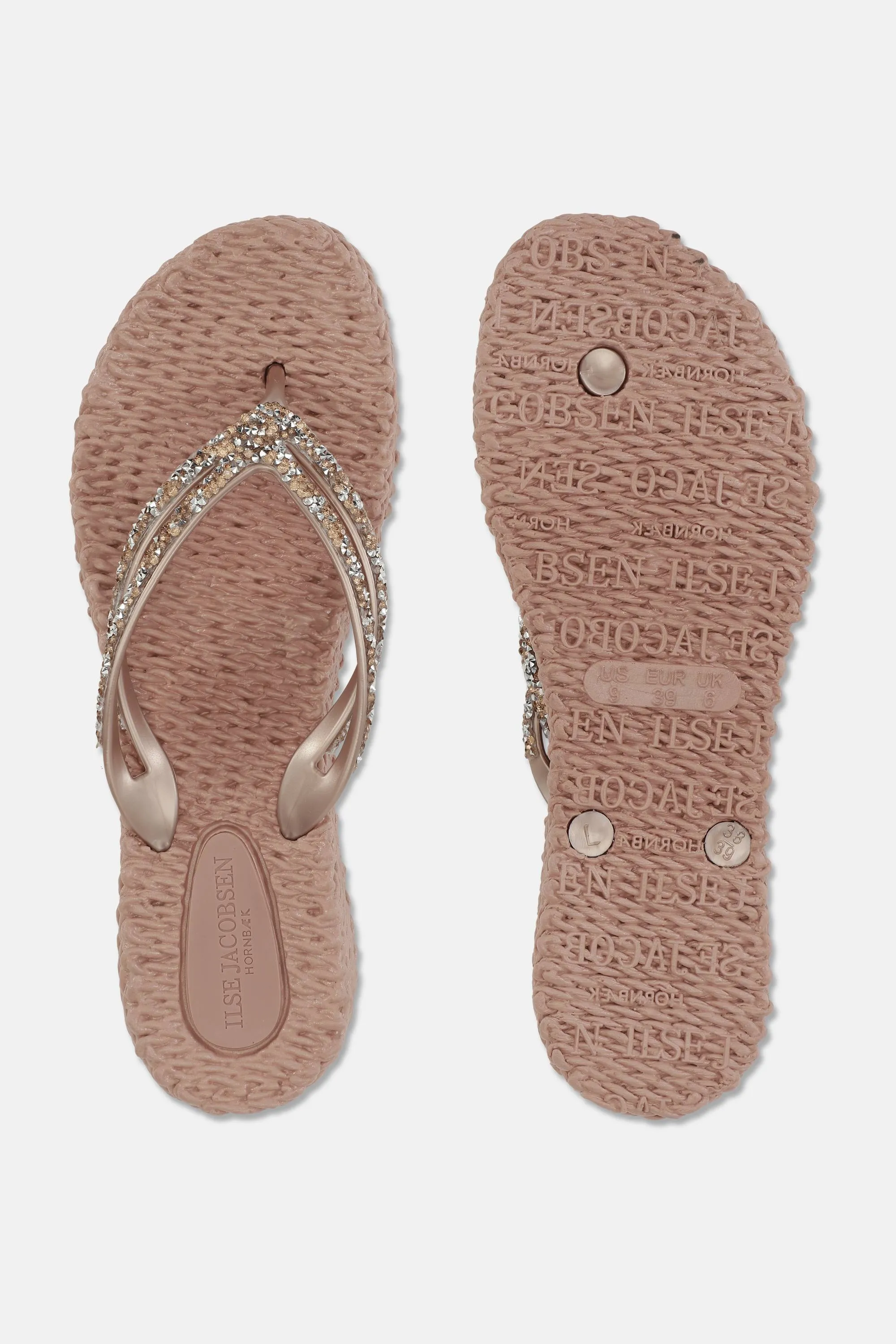 Platform Flip-flops Glitter Stones - Misty Rose sold by Ilse Jacobsen product image thumbnail 4