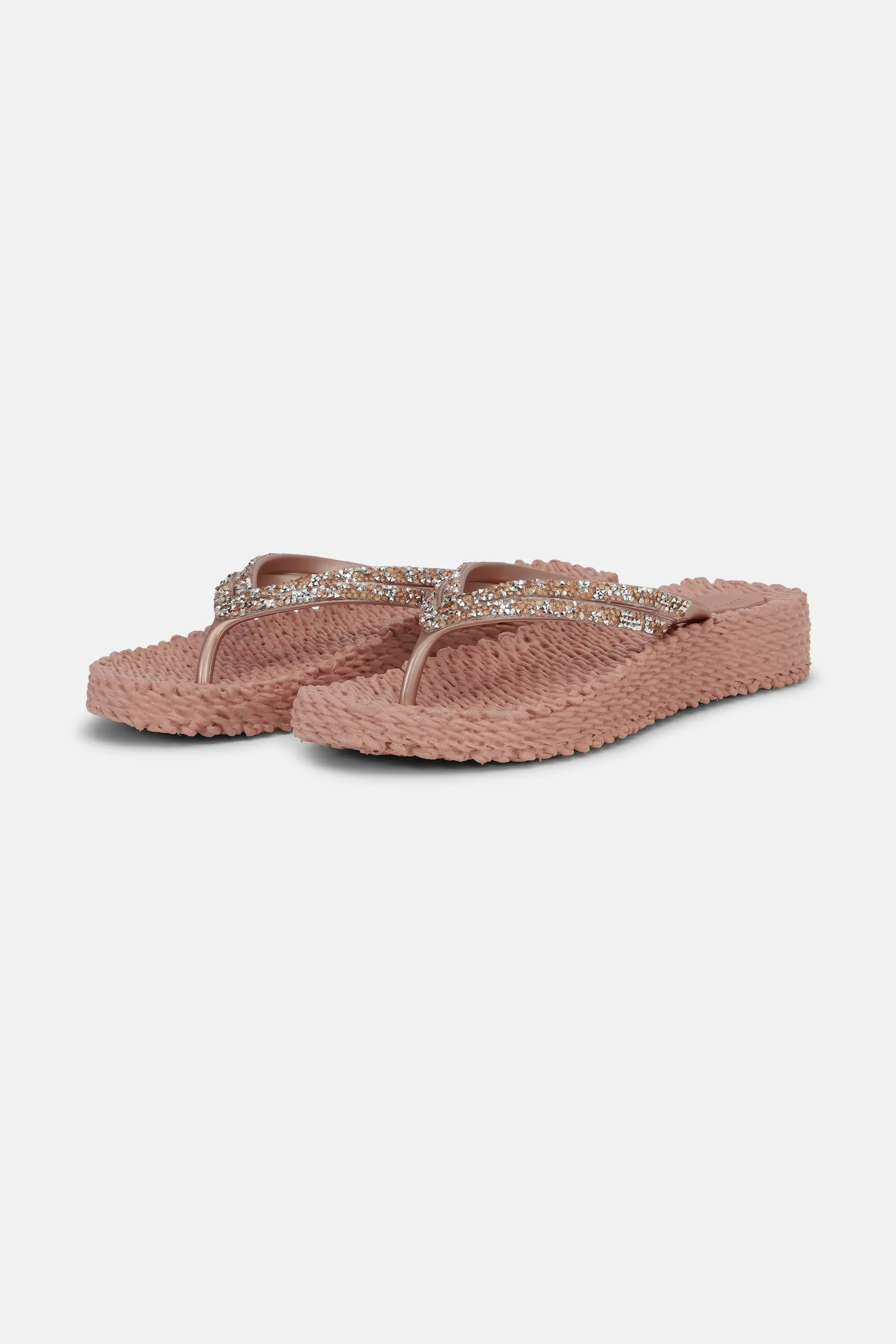Platform Flip-flops Glitter Stones - Misty Rose sold by Ilse Jacobsen