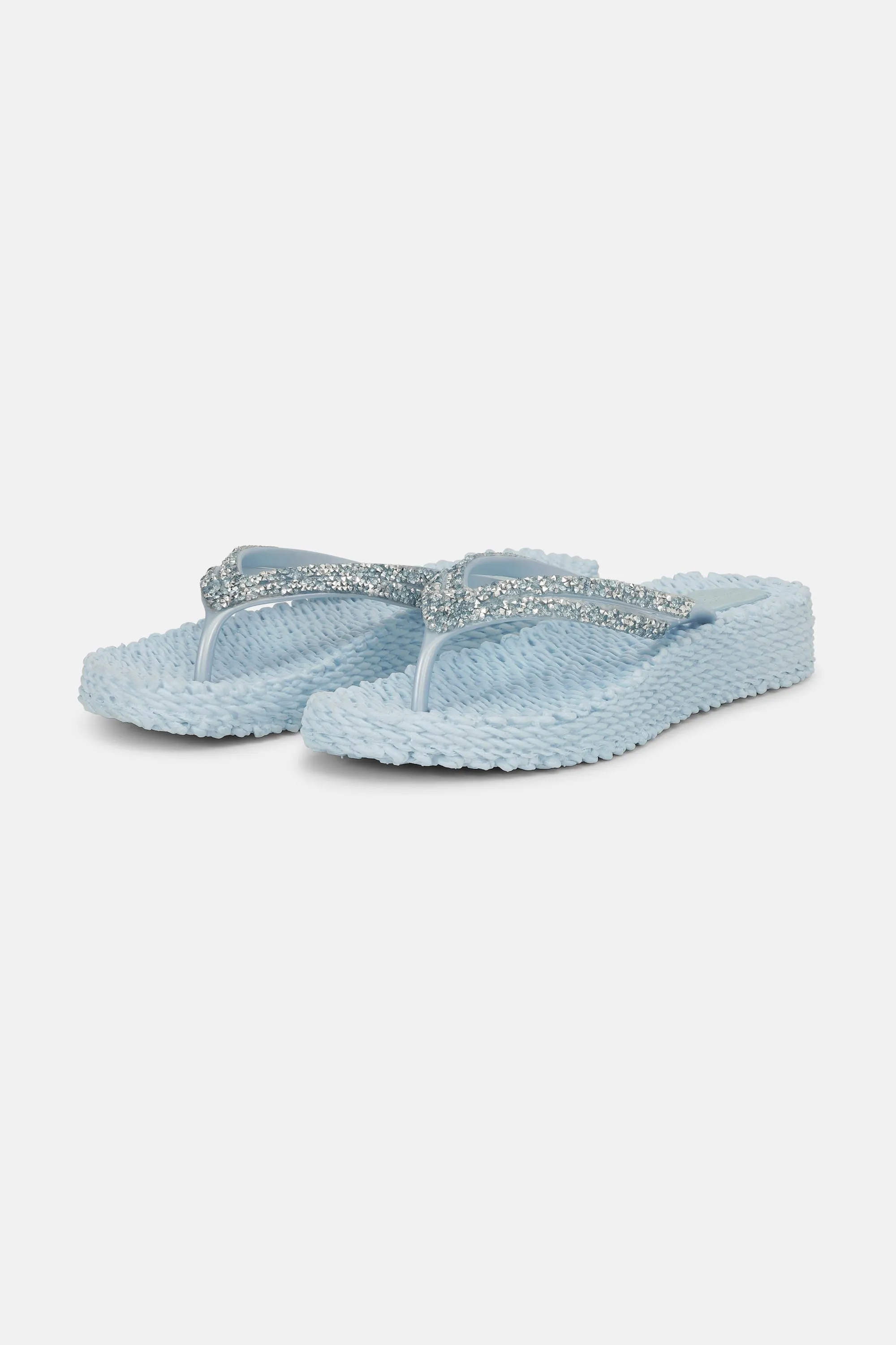 Platform Flip-flops Glitter Stones - Blue Bell sold by Ilse Jacobsen