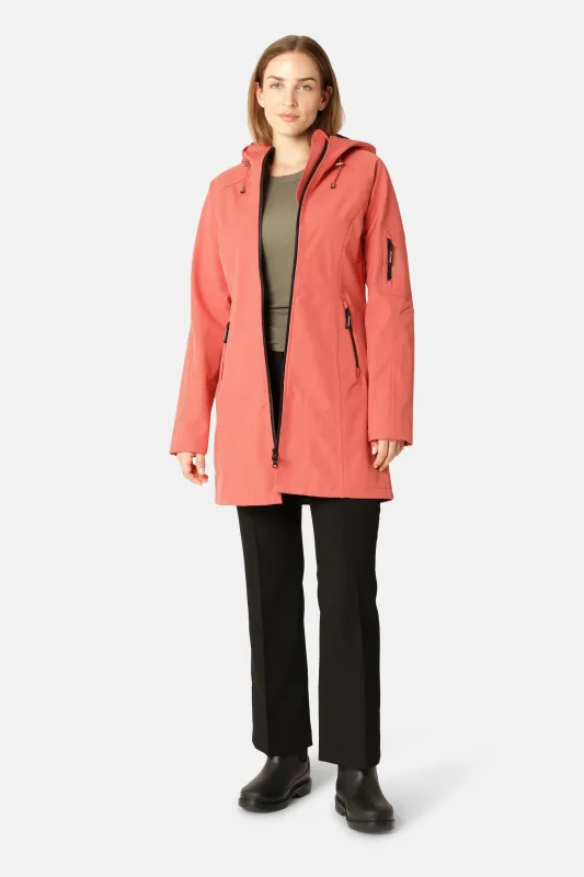 Softshell Raincoat - Spiced Coral sold by Ilse Jacobsen