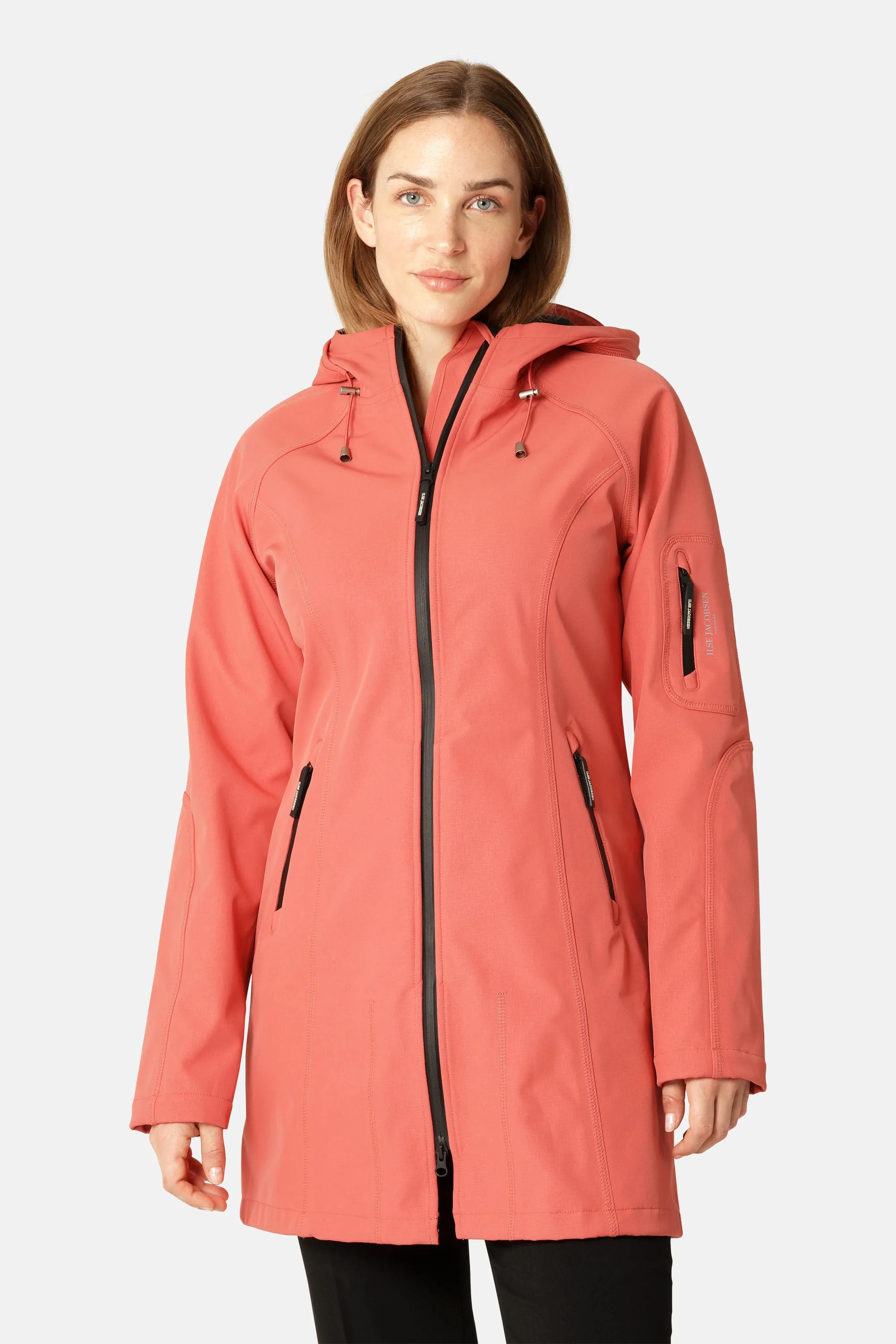 Softshell Raincoat - Spiced Coral sold by Ilse Jacobsen product image thumbnail 2