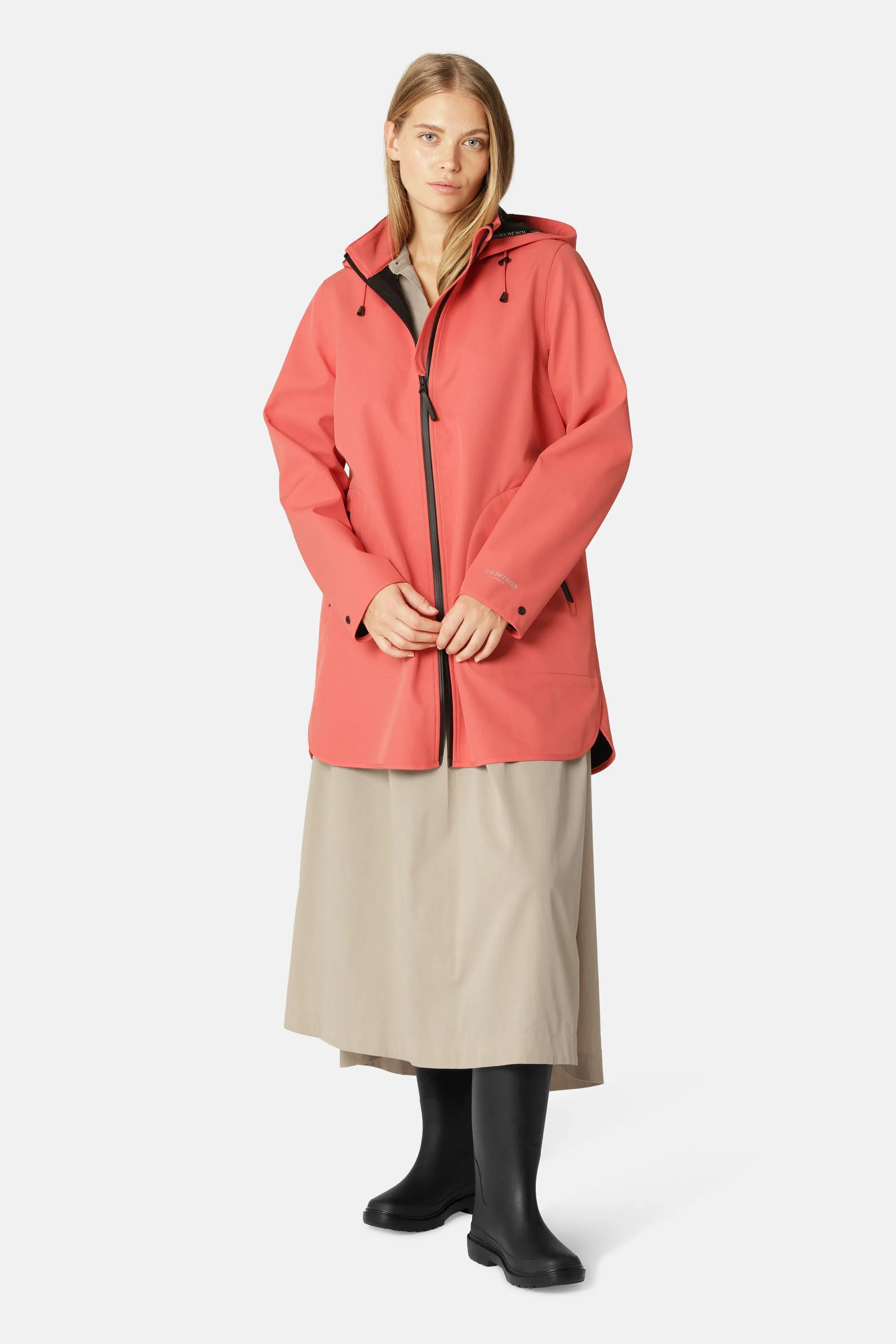 Softshell Raincoat A-line - Spiced Coral sold by Ilse Jacobsen