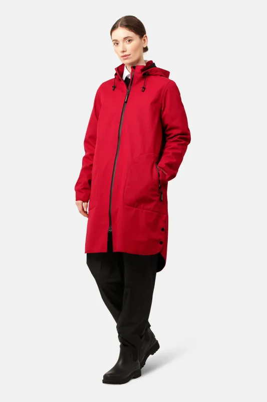 Softshell Raincoat A-line - Fire sold by Ilse Jacobsen