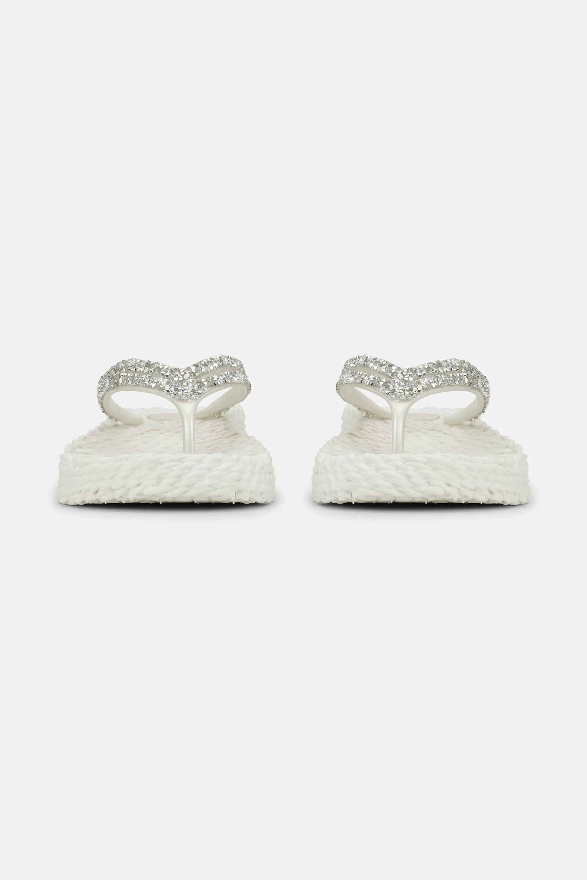 Platform Flip-flops Glitter Stones - Creme sold by Ilse Jacobsen product image thumbnail 5