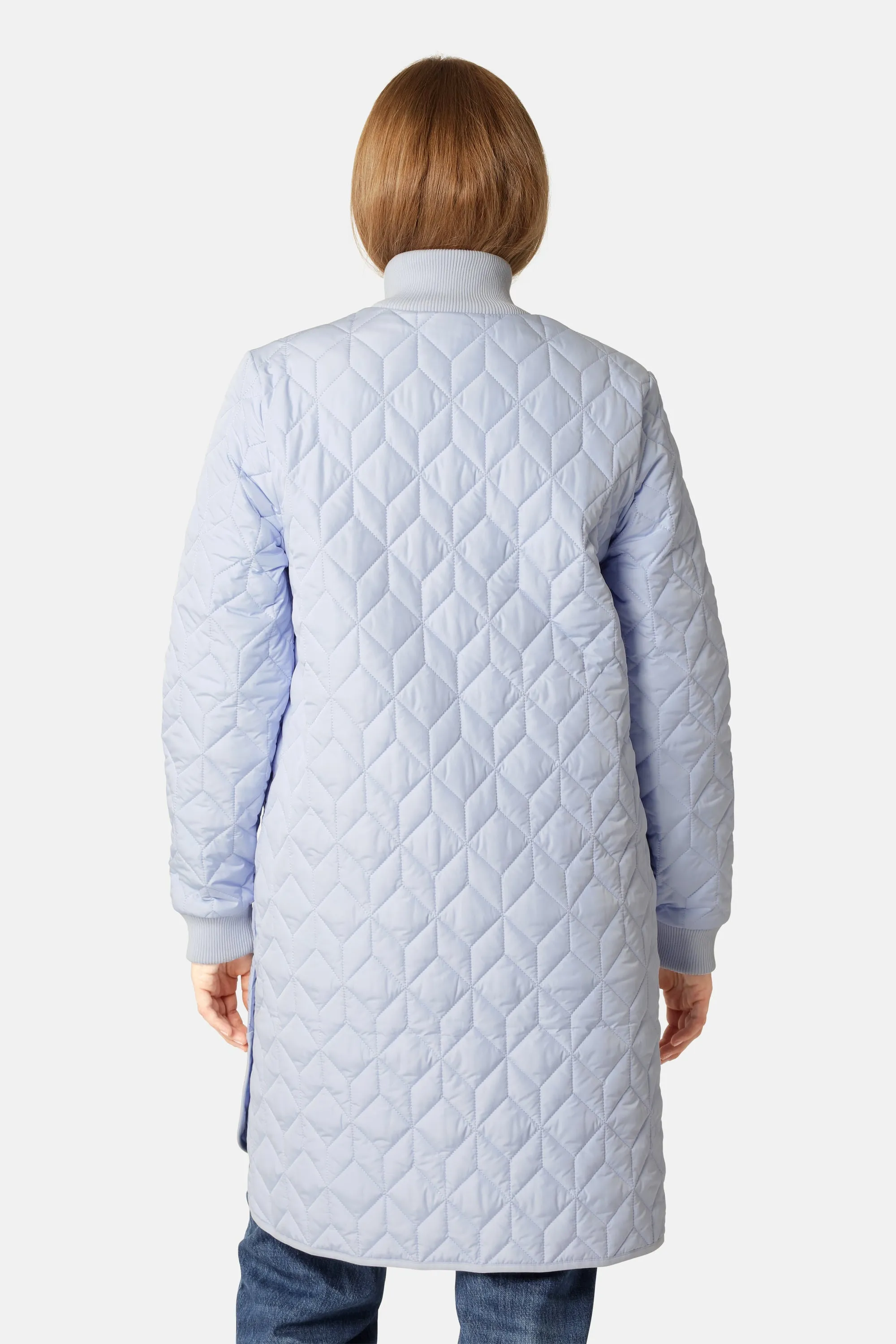 Long Padded Quilt Jacket - Heather sold by Ilse Jacobsen product image thumbnail 3
