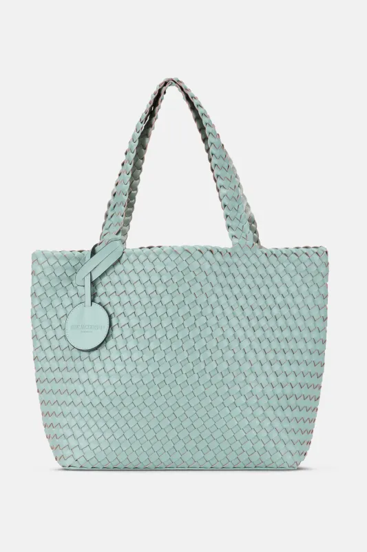 Tote Bag Braided - Beach Glass Metallic Mint sold by Ilse Jacobsen