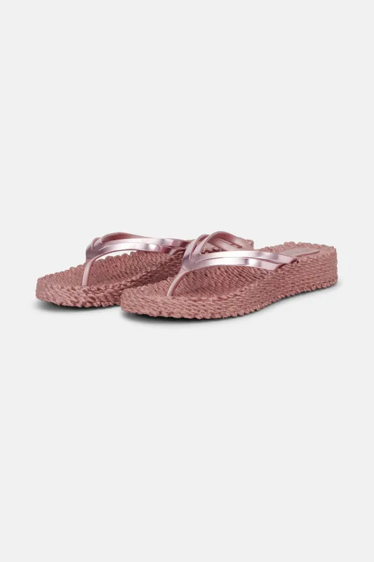 Platform Flip-flops Metallic - Rose Gold sold by Ilse Jacobsen