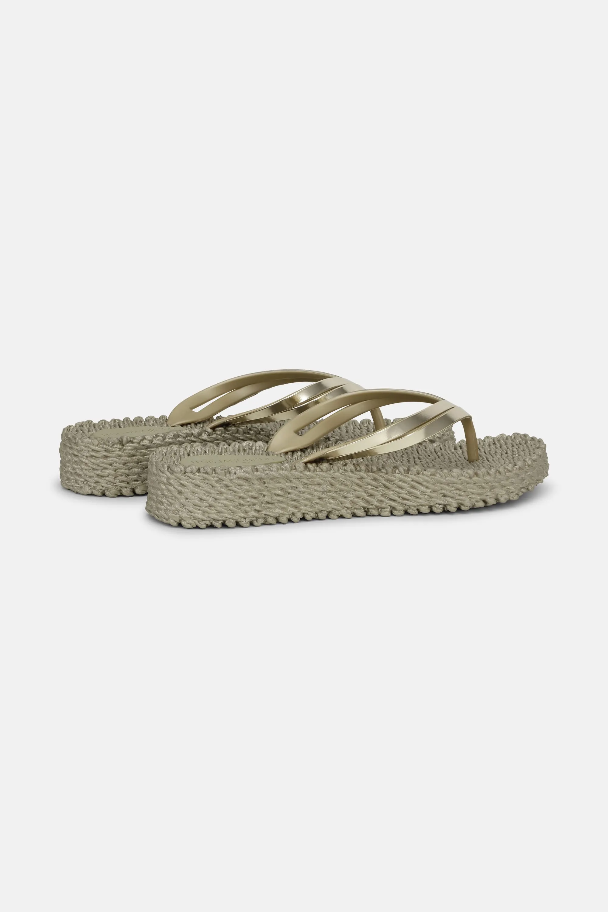 Platform Flip-flops Metallic - Platin sold by Ilse Jacobsen product image thumbnail 2