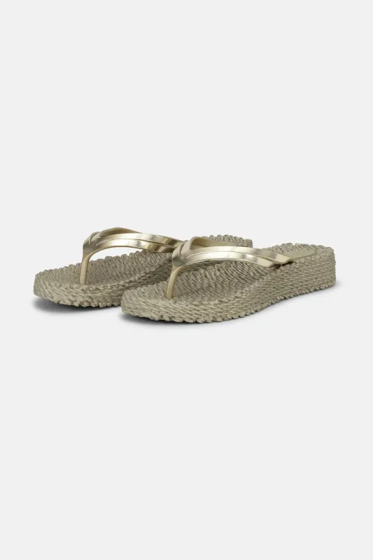 Platform Flip-flops Metallic - Platin sold by Ilse Jacobsen